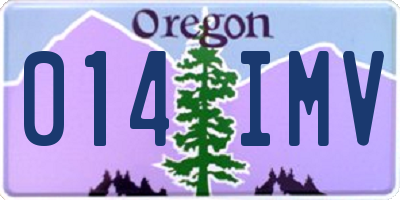 OR license plate 014IMV