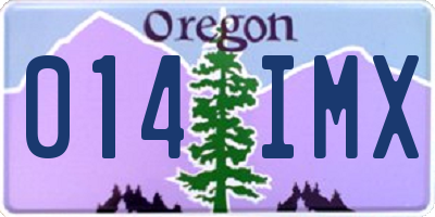 OR license plate 014IMX