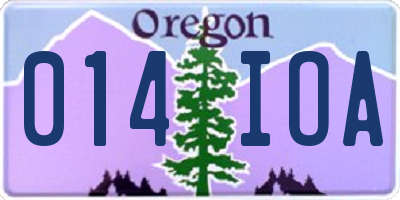OR license plate 014IOA