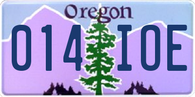 OR license plate 014IOE