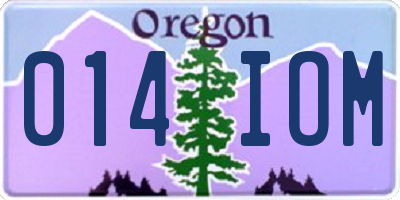 OR license plate 014IOM