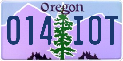 OR license plate 014IOT