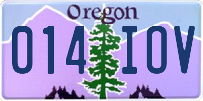OR license plate 014IOV