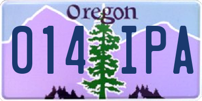 OR license plate 014IPA