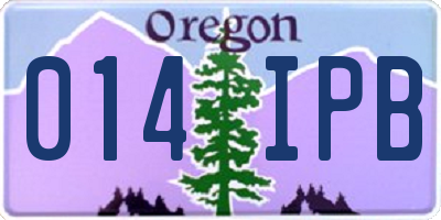 OR license plate 014IPB
