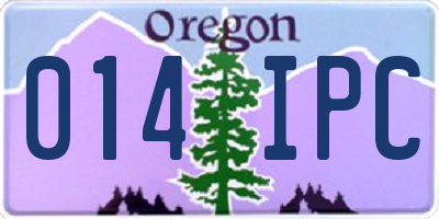 OR license plate 014IPC