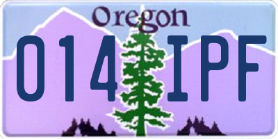OR license plate 014IPF