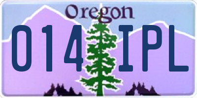 OR license plate 014IPL
