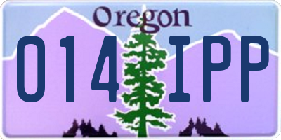 OR license plate 014IPP