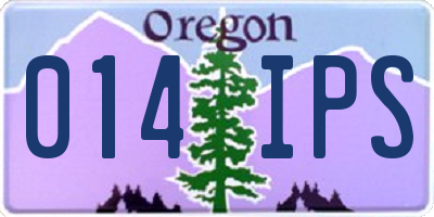 OR license plate 014IPS
