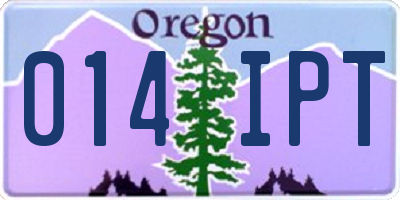 OR license plate 014IPT
