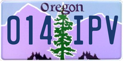 OR license plate 014IPV