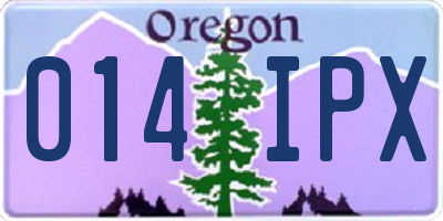 OR license plate 014IPX