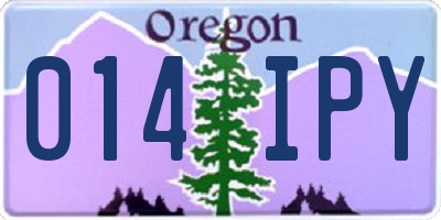 OR license plate 014IPY
