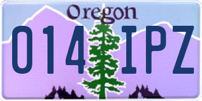 OR license plate 014IPZ