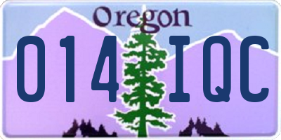 OR license plate 014IQC