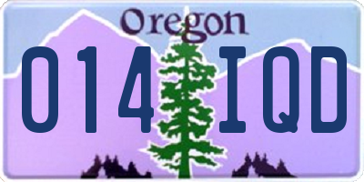 OR license plate 014IQD
