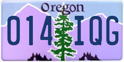 OR license plate 014IQG