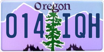 OR license plate 014IQH