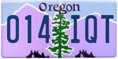 OR license plate 014IQT