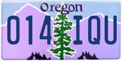 OR license plate 014IQU