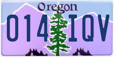 OR license plate 014IQV