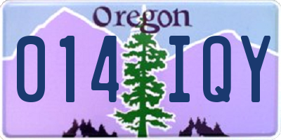 OR license plate 014IQY