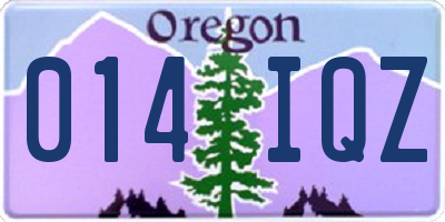 OR license plate 014IQZ