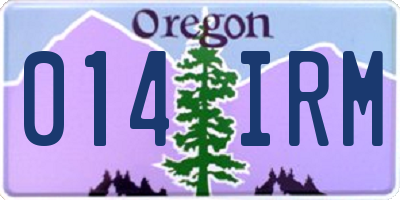 OR license plate 014IRM