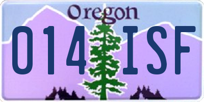 OR license plate 014ISF
