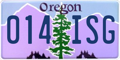 OR license plate 014ISG