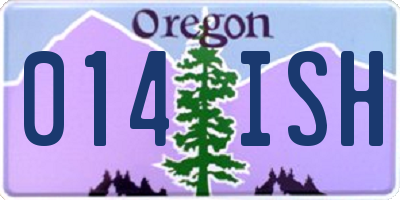 OR license plate 014ISH