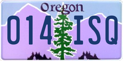 OR license plate 014ISQ