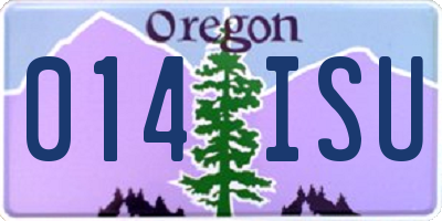 OR license plate 014ISU