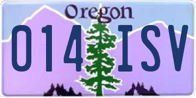 OR license plate 014ISV