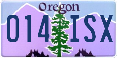 OR license plate 014ISX