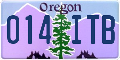 OR license plate 014ITB