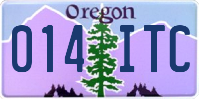 OR license plate 014ITC