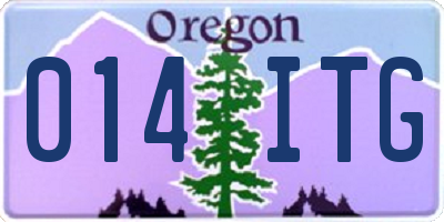 OR license plate 014ITG