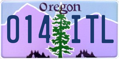 OR license plate 014ITL