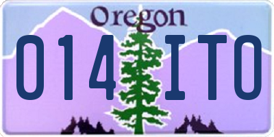 OR license plate 014ITO