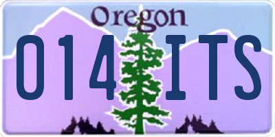 OR license plate 014ITS