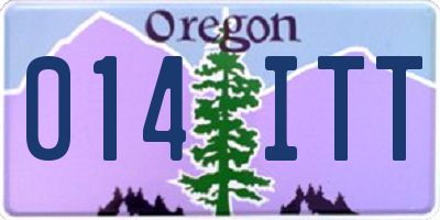 OR license plate 014ITT