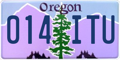 OR license plate 014ITU