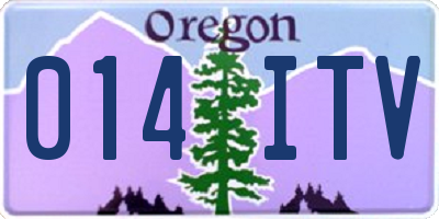 OR license plate 014ITV