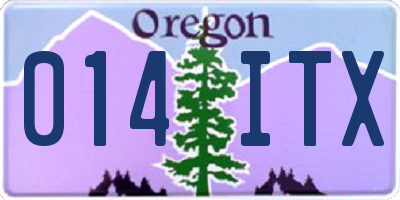 OR license plate 014ITX