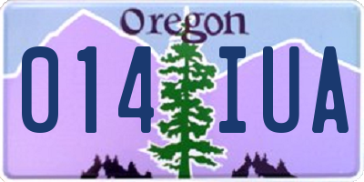 OR license plate 014IUA