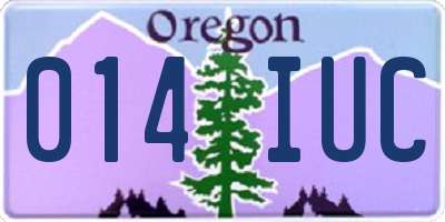 OR license plate 014IUC