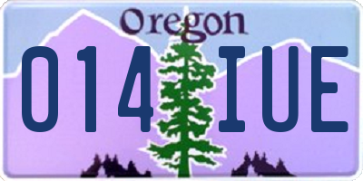OR license plate 014IUE