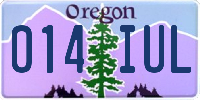 OR license plate 014IUL